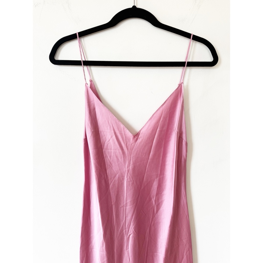 Dannijo Pink Silk Maxi Slip Dress Bias Cut L - Picture 8 of 15